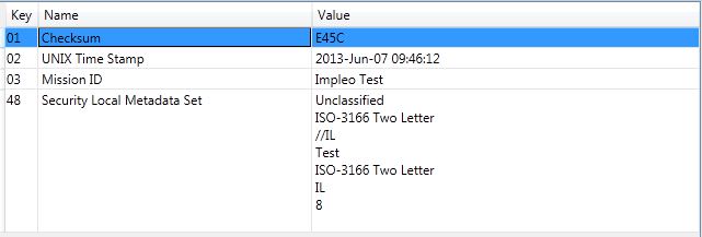 Decoded template packet