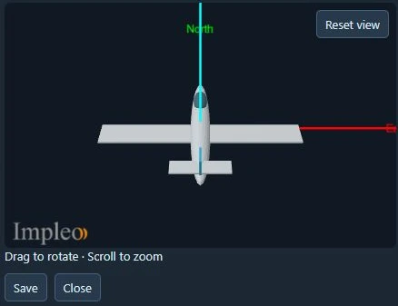Interactive aircraft model preview.
