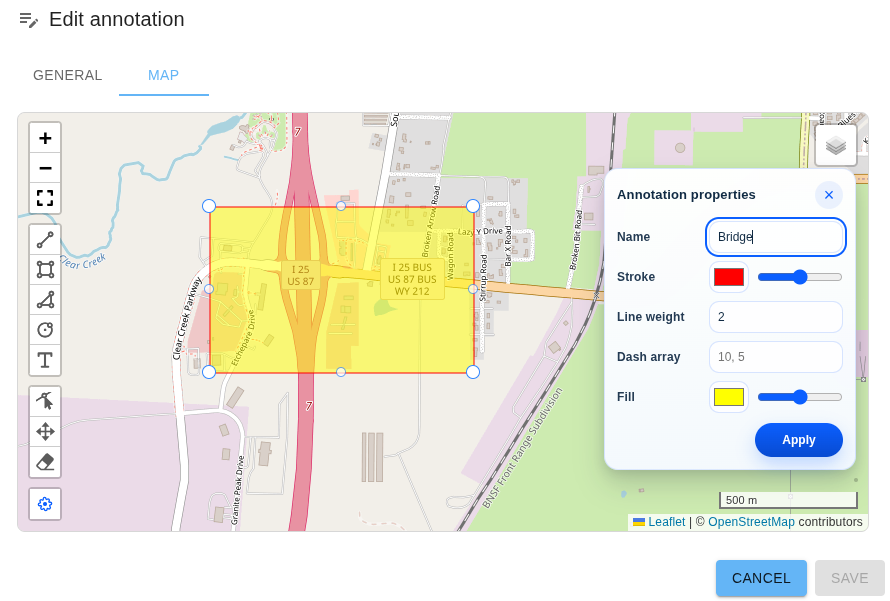 Map annotations