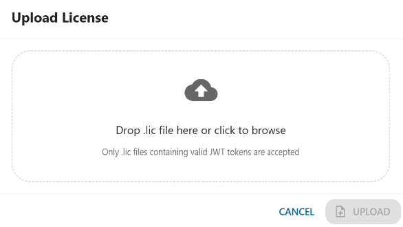 License upload