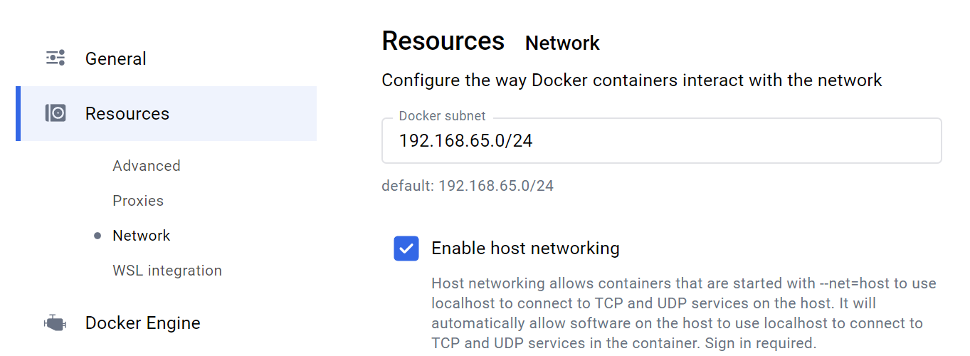 Configuring Docker Desktop