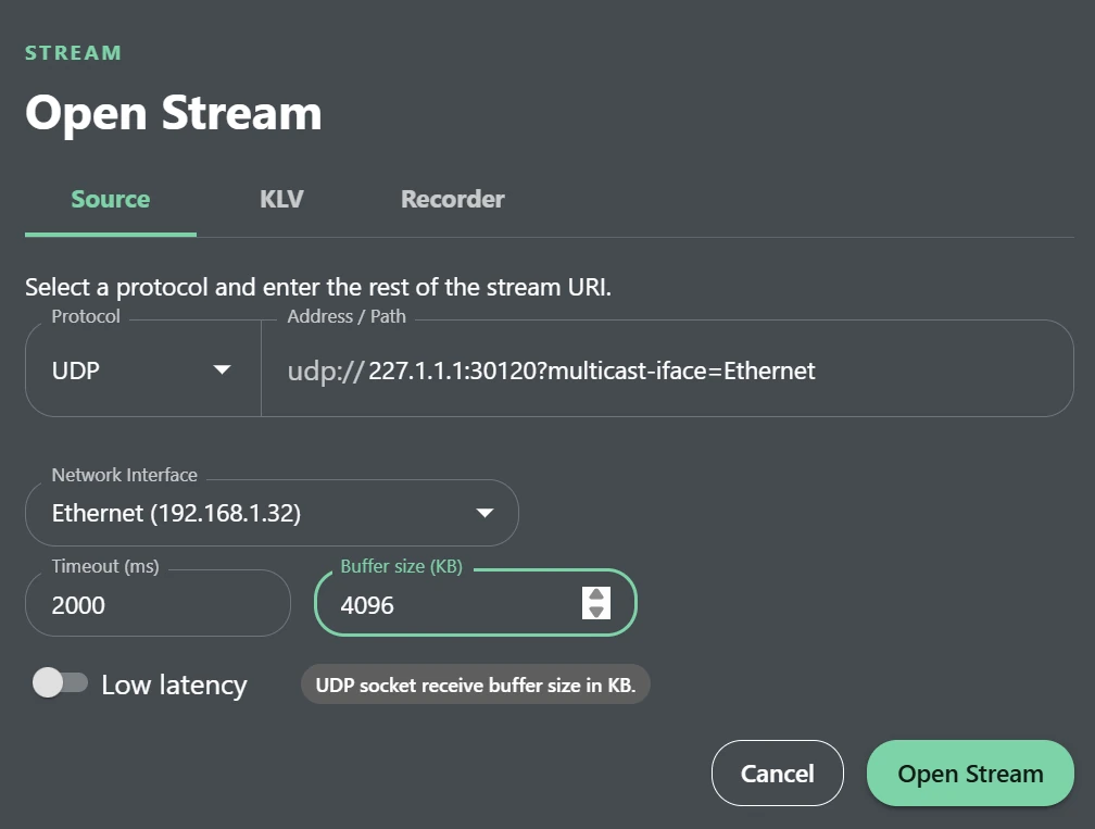 Open Stream